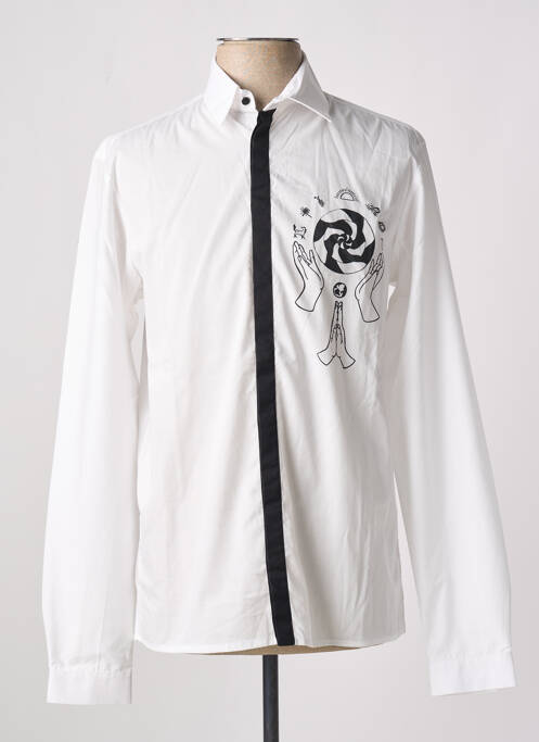 Chemise manches longues manches longues blanc LAURENCE AIRLINE homme