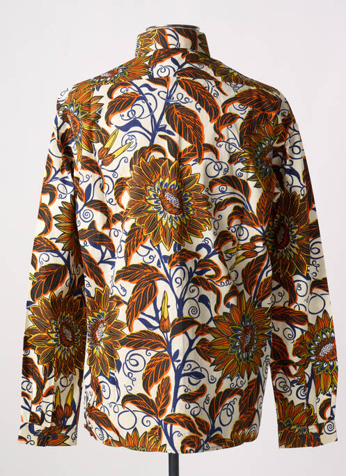 Chemise manches longues manches longues orange LAURENCE AIRLINE homme