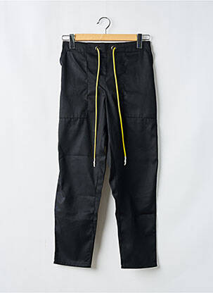 Pantalon droit tissage popeline taille normale noir LAURENCE AIRLINE homme