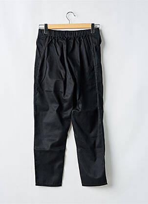 Pantalon droit tissage popeline taille normale noir LAURENCE AIRLINE homme