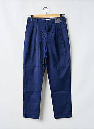 Pantalon chino fermeture zippée sous rabat avec crochet taille normale bleu LAURENCE AIRLINE homme