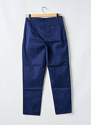 Pantalon chino fermeture zippée sous rabat avec crochet taille normale bleu LAURENCE AIRLINE homme