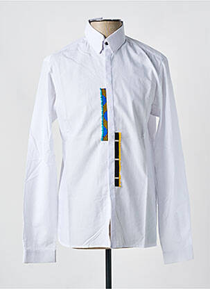Chemise manches longues manches longues blanc LAURENCE AIRLINE homme