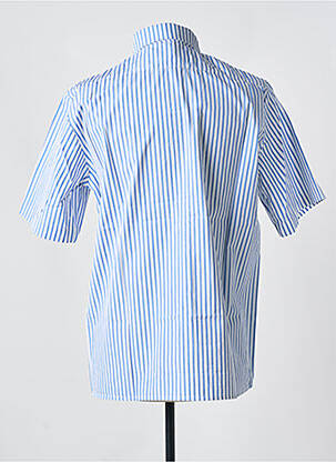 Chemise manches courtes coupe droite bleu LAURENCE AIRLINE homme