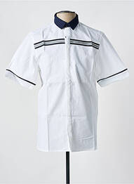 Chemise manches courtes coupe cintrée blanc LAURENCE AIRLINE homme