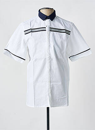 Chemise manches courtes coupe cintrée blanc LAURENCE AIRLINE homme