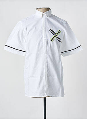 Chemise manches courtes coupe droite blanc LAURENCE AIRLINE homme