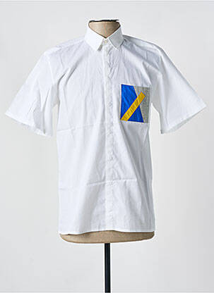 Chemise manches courtes poches blanc LAURENCE AIRLINE homme