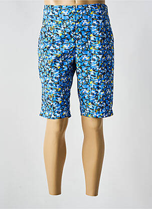 Bermuda taille élastique taille normale bleu LAURENCE AIRLINE homme