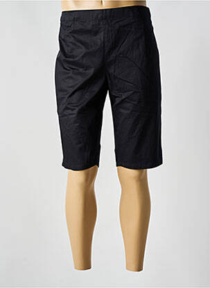 Bermuda taille élastique taille normale noir LAURENCE AIRLINE homme