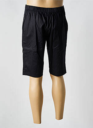 Bermuda taille élastique taille normale noir LAURENCE AIRLINE homme