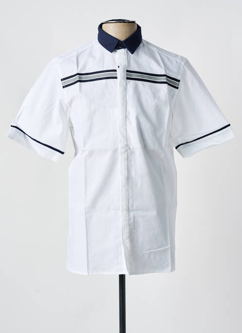 Chemise manches courtes blanc LAURENCE AIRLINE pour homme