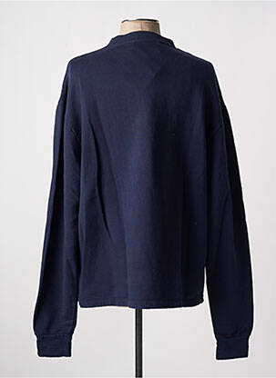 Sweat-shirt stretch manches longues bleu LAURENCE AIRLINE homme