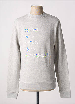 Sweat-shirt manches longues manches longues gris LAURENCE AIRLINE homme