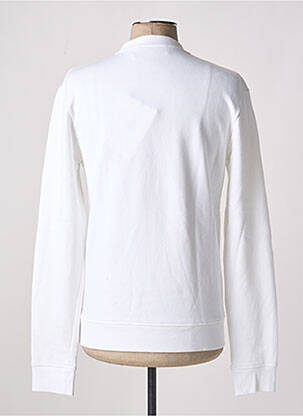 Sweat-shirt stretch manches longues blanc LAURENCE AIRLINE homme