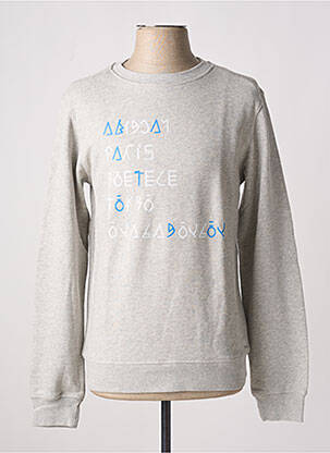 Sweat-shirt stretch manches longues gris LAURENCE AIRLINE homme