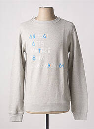 Sweat-shirt stretch manches longues gris LAURENCE AIRLINE homme