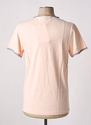 T-shirt broderie manches courtes rose LAURENCE AIRLINE homme
