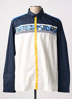 Chemise manches longues manches longues bleu LAURENCE AIRLINE homme