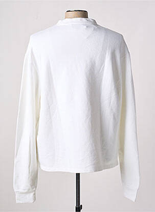 Sweat-shirt stretch manches longues blanc LAURENCE AIRLINE homme