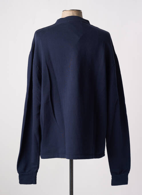 Sweat-shirt broderie manches longues bleu LAURENCE AIRLINE homme