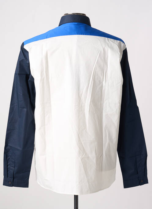 Chemise manches longues bleu LAURENCE AIRLINE homme