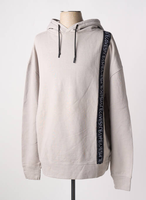 Sweat-shirt à capuche gris LAURENCE AIRLINE pour homme