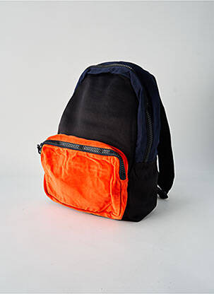 Sac à dos effet matière satinée orange LAURENCE AIRLINE unisexe