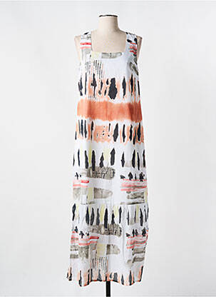 Robe longue sans manche sans manche orange AGATHE & LOUISE femme