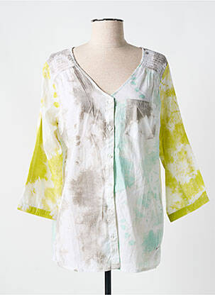 Chemisier coupe droite manches 3/4 gris AGATHE & LOUISE femme