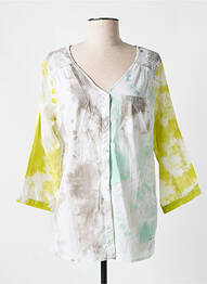 Chemisier coupe droite manches 3/4 gris AGATHE & LOUISE femme