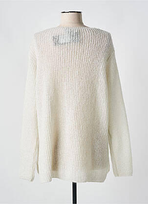 Pull col v manches longues argent L'ATELIER D'ANNA femme