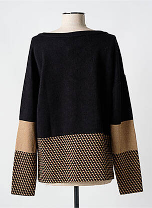 Pull coupe cintrée manches longues noir QUATRE VINGT JOURS femme