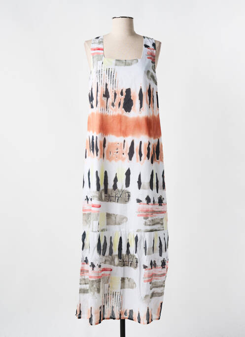 Robe longue sans manche sans manche orange AGATHE & LOUISE femme