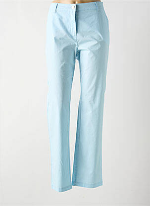 Pantalon chino tissage popeline taille normale bleu ÉTYMOLOGIE femme