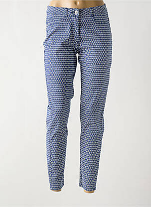 Pantalon 7/8 stretch taille normale bleu BARBARA LEBEK femme