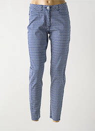 Pantalon 7/8 stretch taille normale bleu BARBARA LEBEK femme