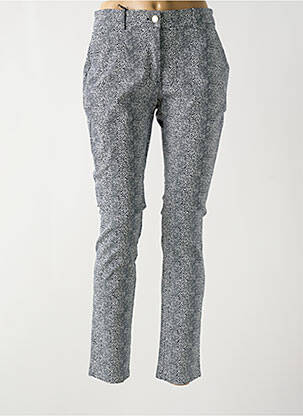 Pantalon chino tissage popeline taille normale bleu ÉTYMOLOGIE femme