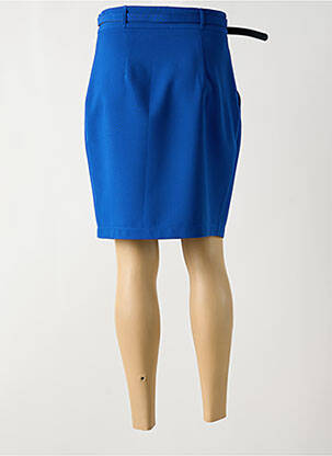 Jupe mi-longue taille à pinces bleu HIPPOCAMPE femme