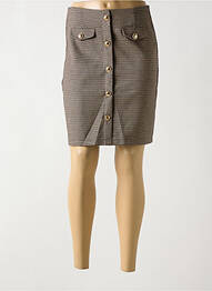 Jupe courte taille haute marron ONADO femme