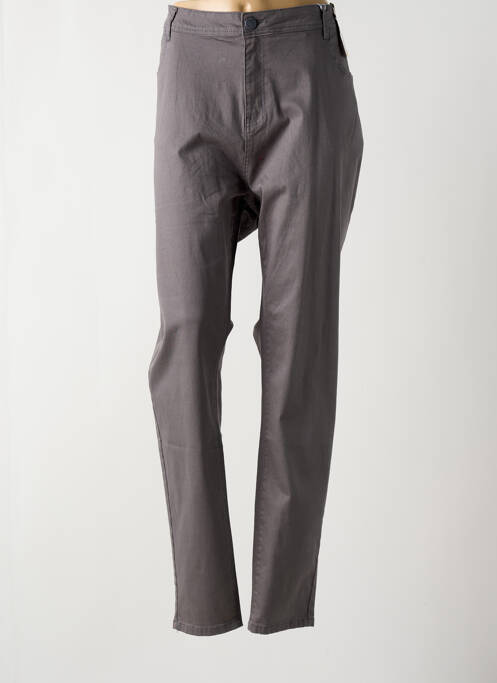 Jeans coupe slim stretch taille normale gris QUATRE VINGT JOURS femme