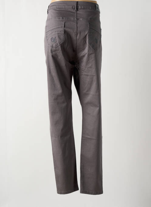 Jeans coupe slim stretch taille normale gris QUATRE VINGT JOURS femme