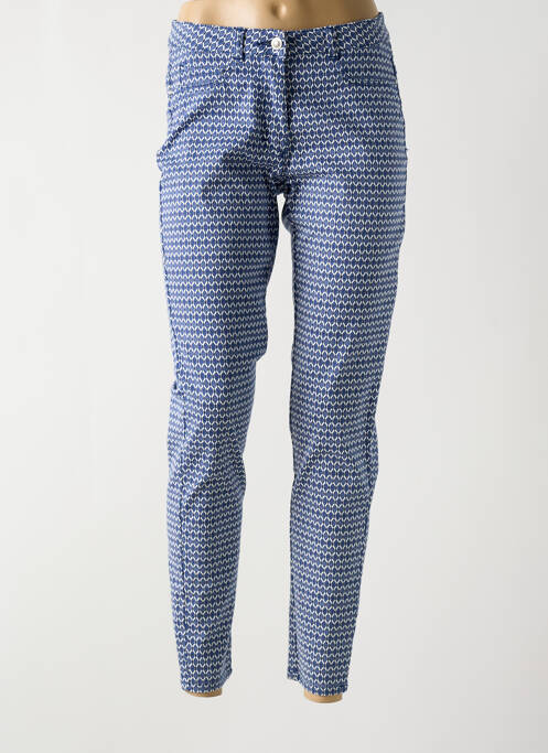 Pantalon 7/8 stretch taille normale bleu BARBARA LEBEK femme