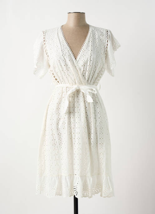 Robe mi-longue beige QUATRE VINGT JOURS pour femme
