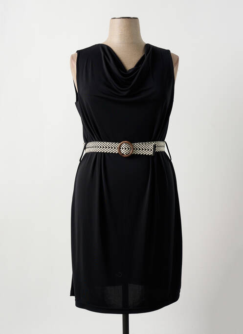 Robe mi-longue noir QUATRE VINGT JOURS pour femme