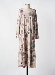 Robe longue manches longues manches longues marron SURKANA femme