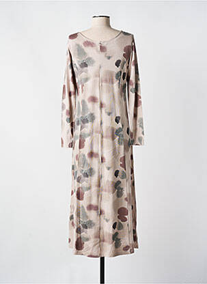 Robe longue manches longues manches longues marron SURKANA femme
