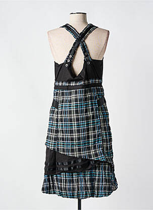 Robe mi-longue col rond fines bretelles bleu SALT & PEPPER femme