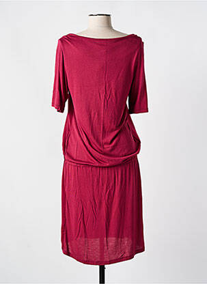 Robe mi-longue manches courtes manches courtes rouge CKS femme