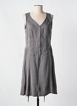 Robe mi-longue sans manche sans manche gris SALT & PEPPER femme